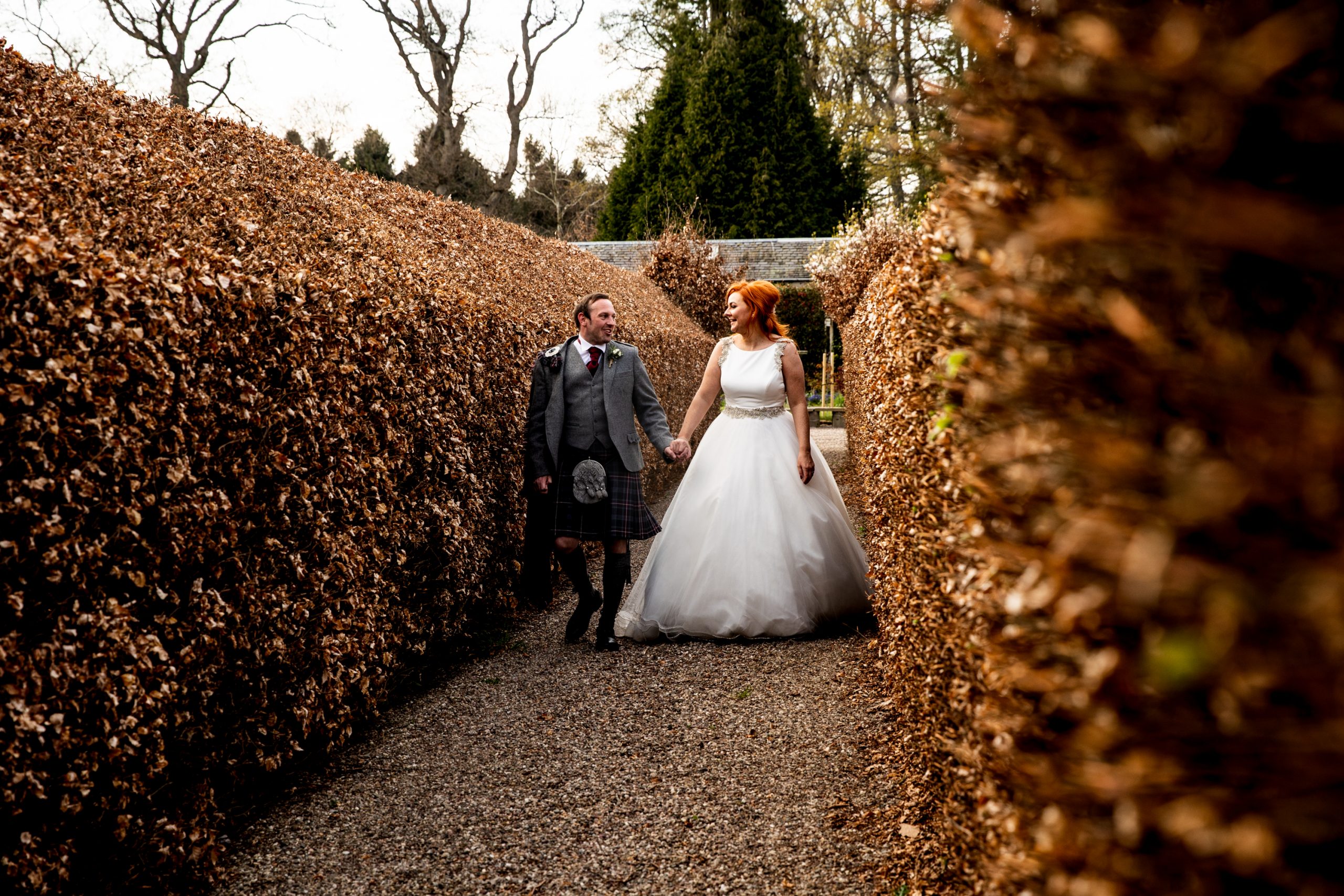 autumn and orange wedding in Scotland